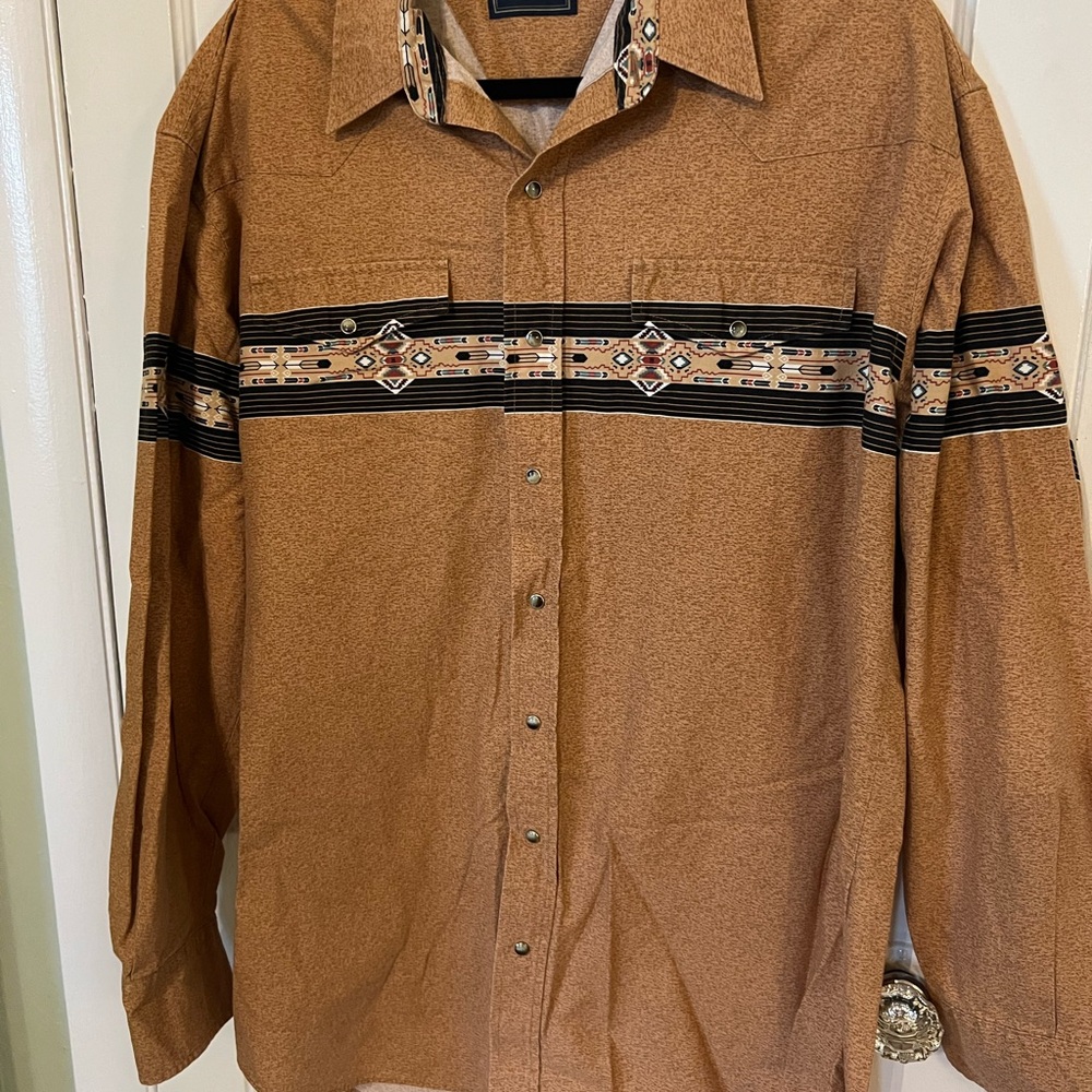 Vintage Roper Western pearl snap Shirt size large